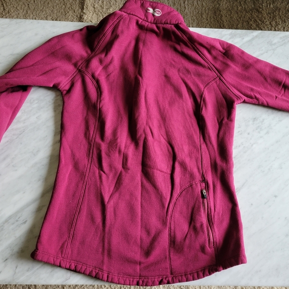 REI Sweatshirt Maroon Red Zip Collar Small - Picture 2 of 7
